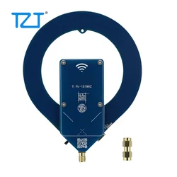 TZT 10KHz-180MHz Mini aktywna antena LW/MW/SW/FM lotnicza przenośna antena pętlowa o wysokim wzmocnieniu kompatybilna ze złączem SMA-K/SMA-J