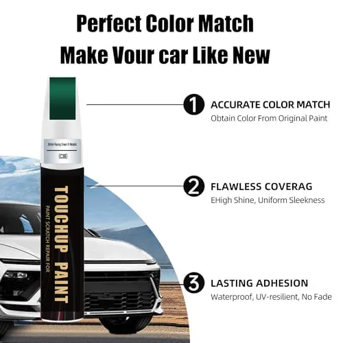 C3B British Racing Green Touch Up Paint Compatible with BMW Mini Cooper Easily Repair Minor Bumps and Scratche