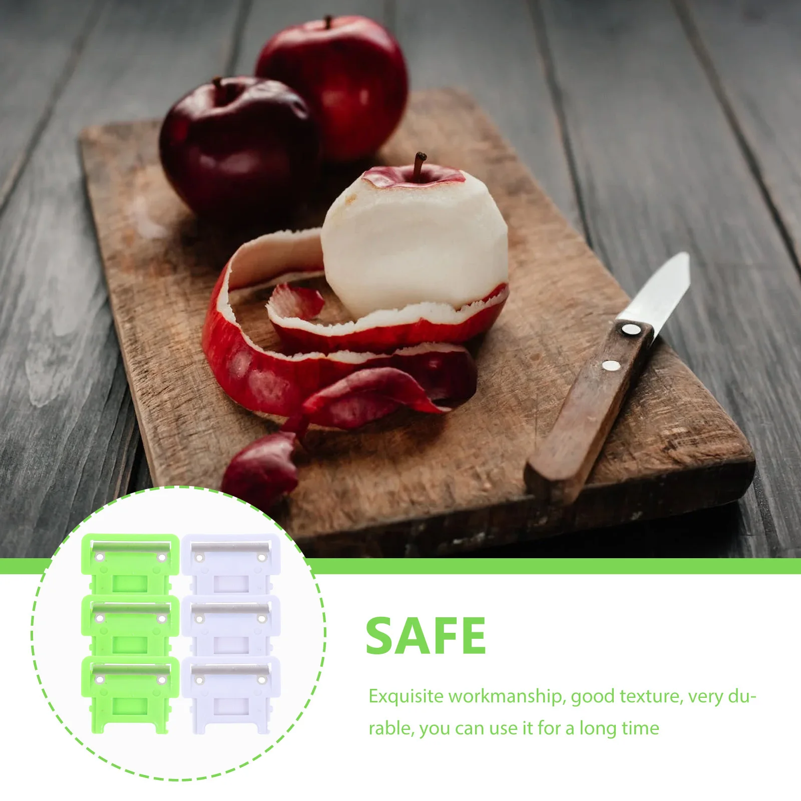 

6pcs Replacement Vegetable Peeler Blades Wear-Resistant Compact Kitchen Tool For Carrot Potato Fruit Peeling Household Cooking