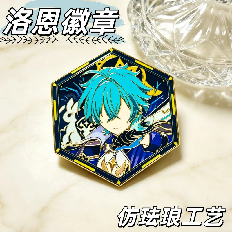 Lorne Hexagonal Doujin Original Two-dimensional Etching Chapter Schoolbag Accessories Cos Bar Game Merchandise