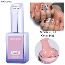 KODIES GEL Structure Rubber Base Gel Nail Polish 15ML UV/LED Cover Pink Gellak Gummy Base Coat Gel Varnish All for Manicure Nail