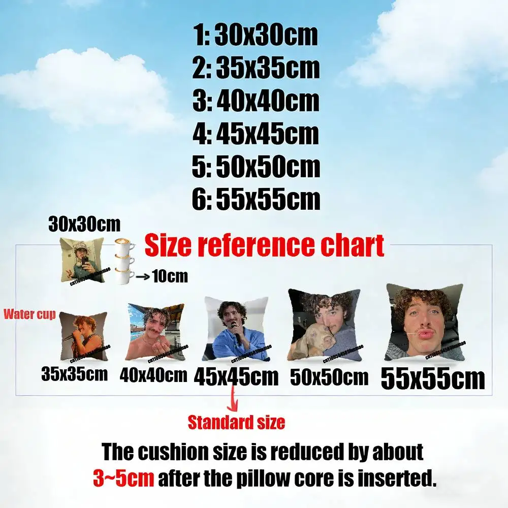 For B-Benson American Heart B-Boone Throw Pillow Case 30cm 40cm Car Custom Square Pillowcase Pad Cushion Cover