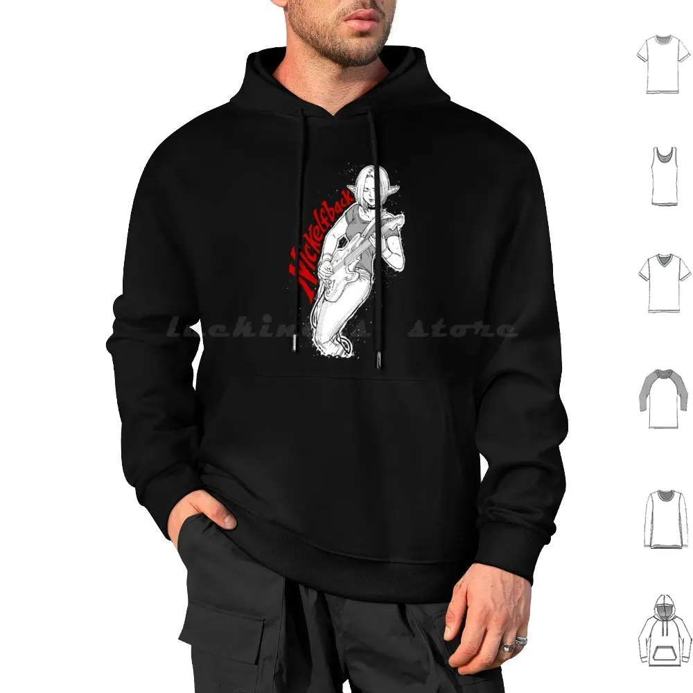 Elf Rock Band Hoodies Long Sleeve Elf Fantasy Parody Music Guitar