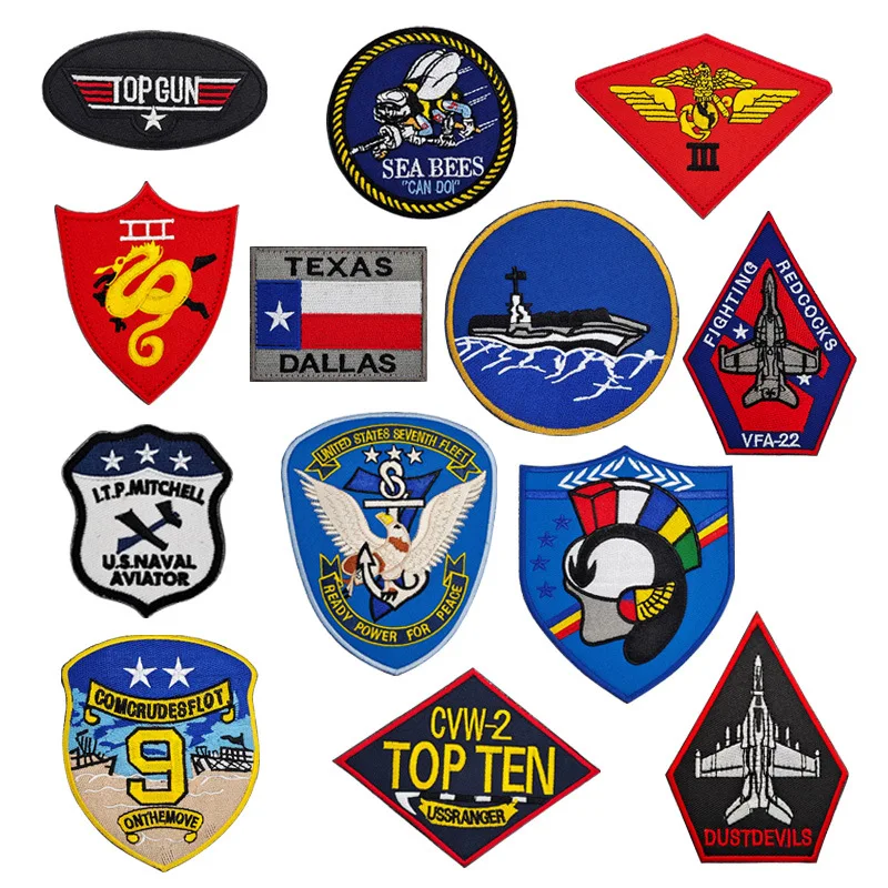 MAVERICK Ranger Patch Top Gun Flight Test  Vf-1 VX-31 Tomcat US Navy Fighter Weapon School Squadron Badge Patches For Jacket