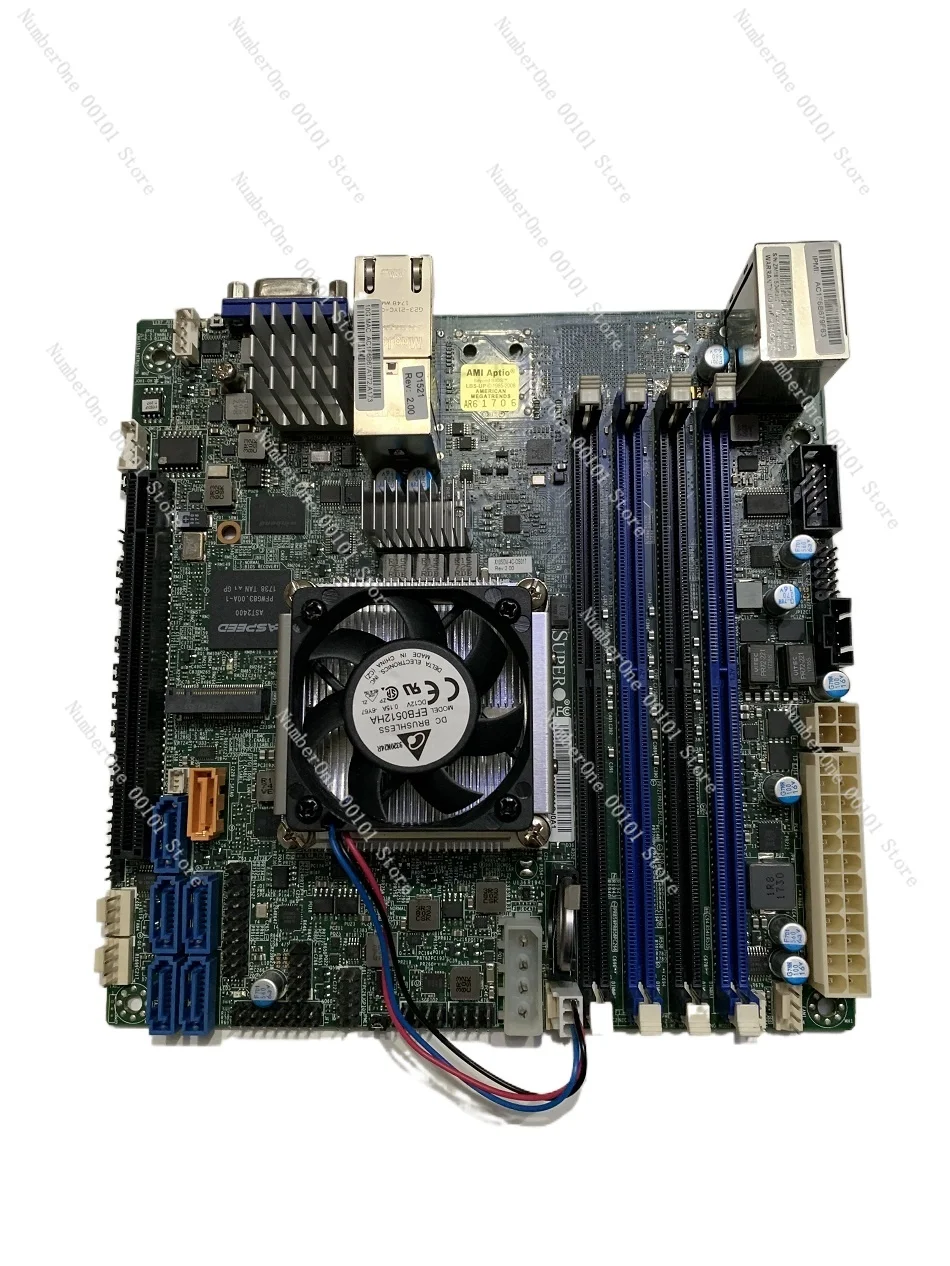 X10SDV-4C-TLN2F server ITX motherboard, XEON D1521 dual 10 Gigabit Ethernet port Qunhui NAS