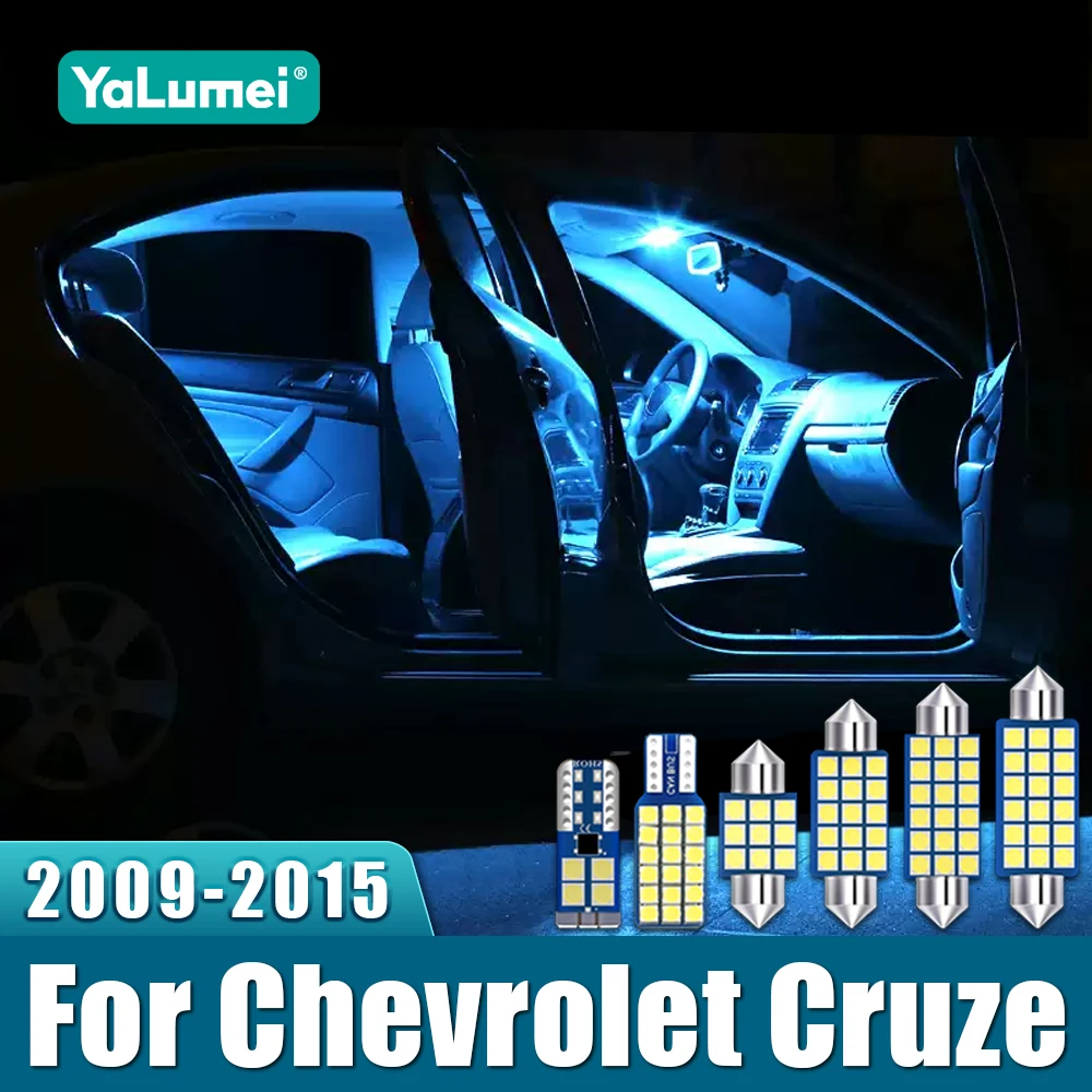 

Для Chevrolet Cruze 2009 2010 2011 2012 2013 2014 2015 6 шт. автомобильные светодиодные лампы внутренние лампы для чтения аксессуары для освещения багажника