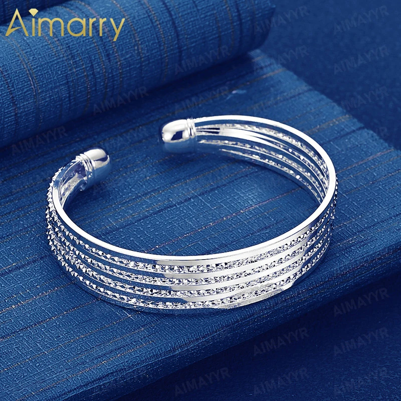 925 Sterling Silver Multi-layer Row AAA Zircon Smooth Surface Bracelet for Women's Banquets High-quality and Fashion Jewelry