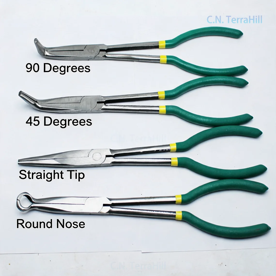 Long Nose Pliers 11 Inch, Extended Bent Needle Nose Pliers for Gripping and Precision Work