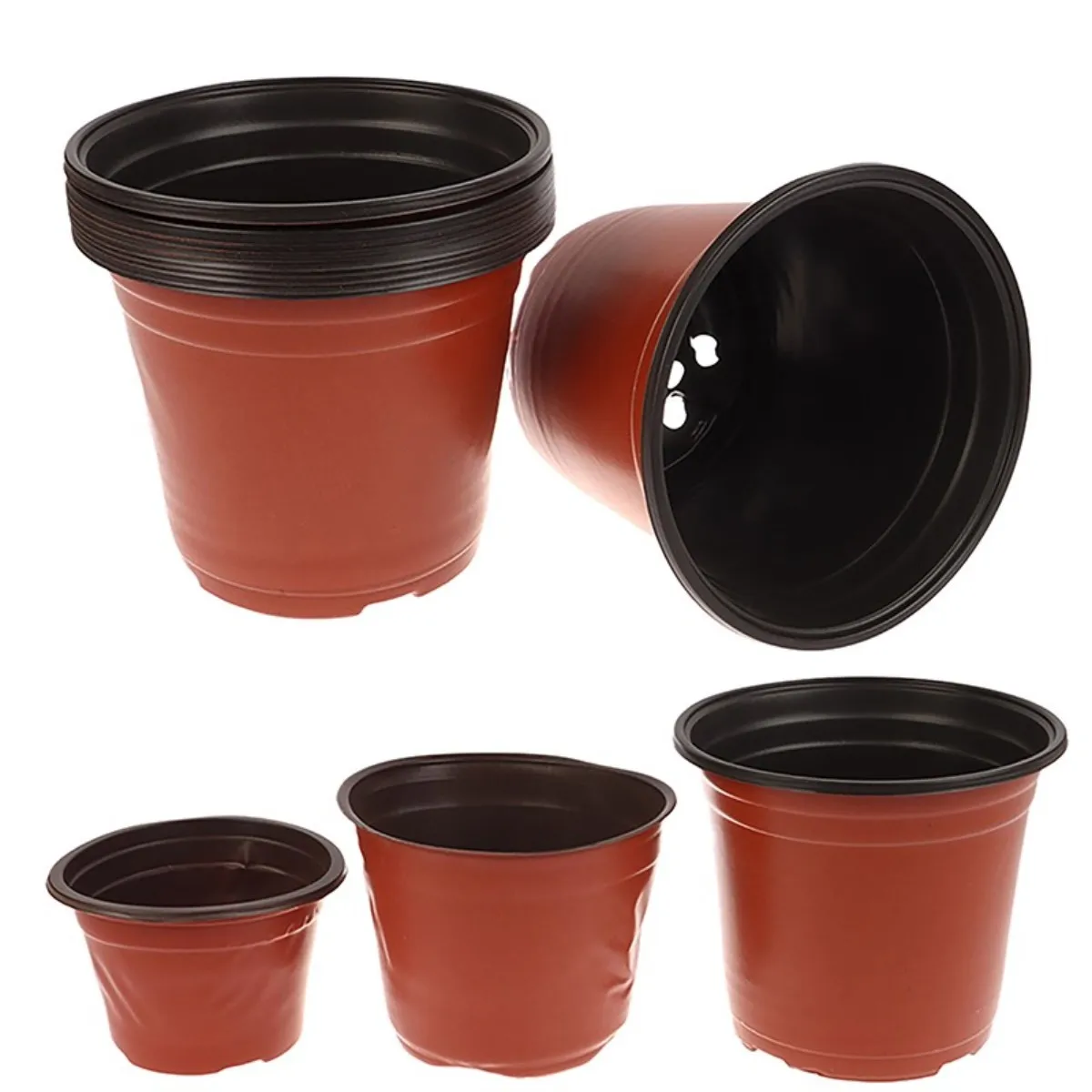 10Pcs Plastic Flowerpot Cultivation For Succulent Plant Small Flowerpot Simple Planting Seedling Pot Plant Nursery Pots