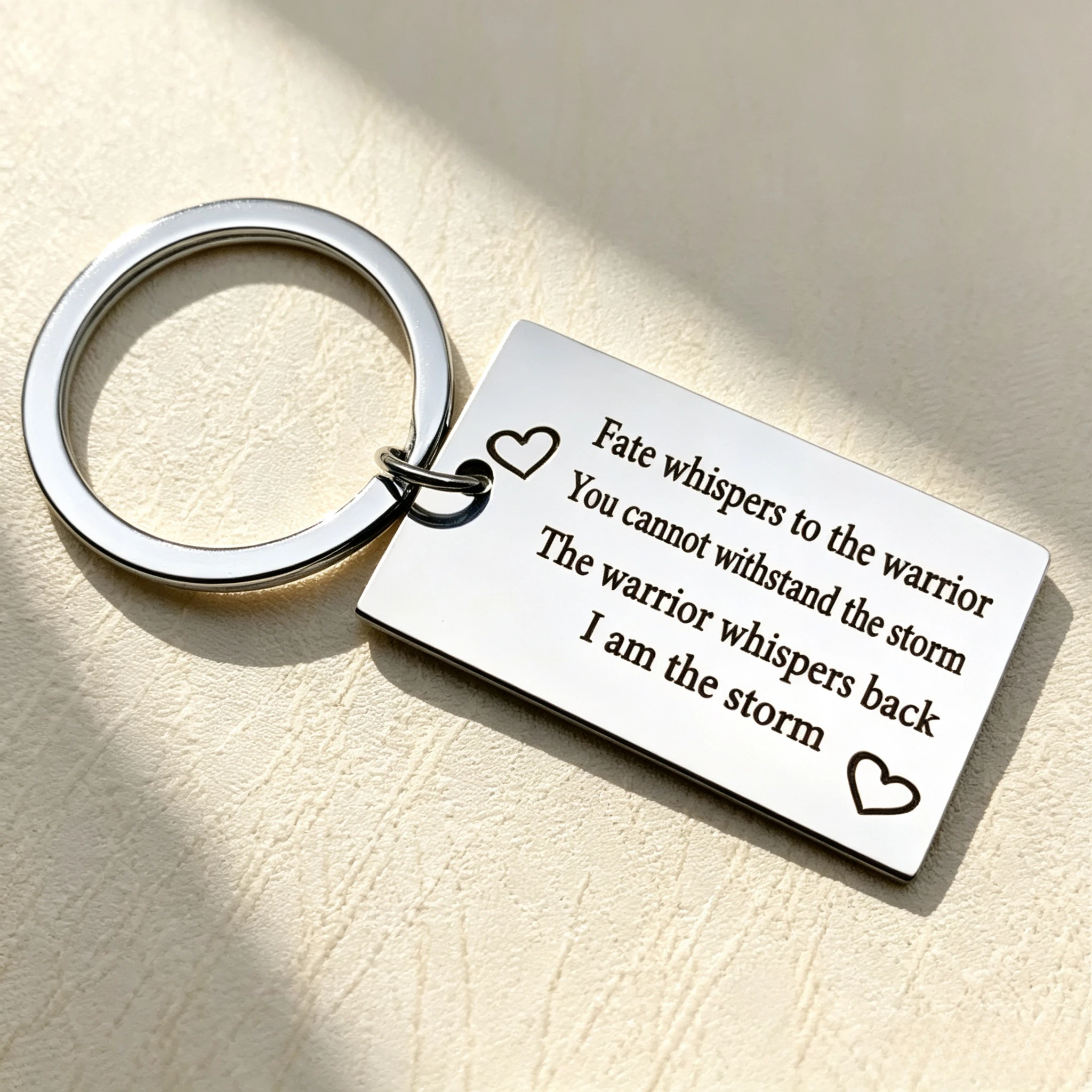 Metal Chic Key Chain Philosophical I Am The Storm Keychain Inspiring Bags Lovers Letter Color Keyring Pendant