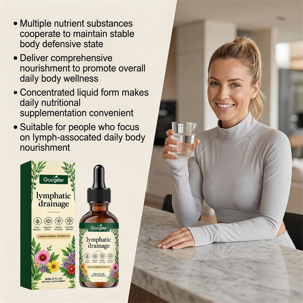 Lymphatic Drainage Nursing Drops,Fast Acting Lymphedema Relief Care,Herbal Lymphatic System Support Supplement,Daily Care