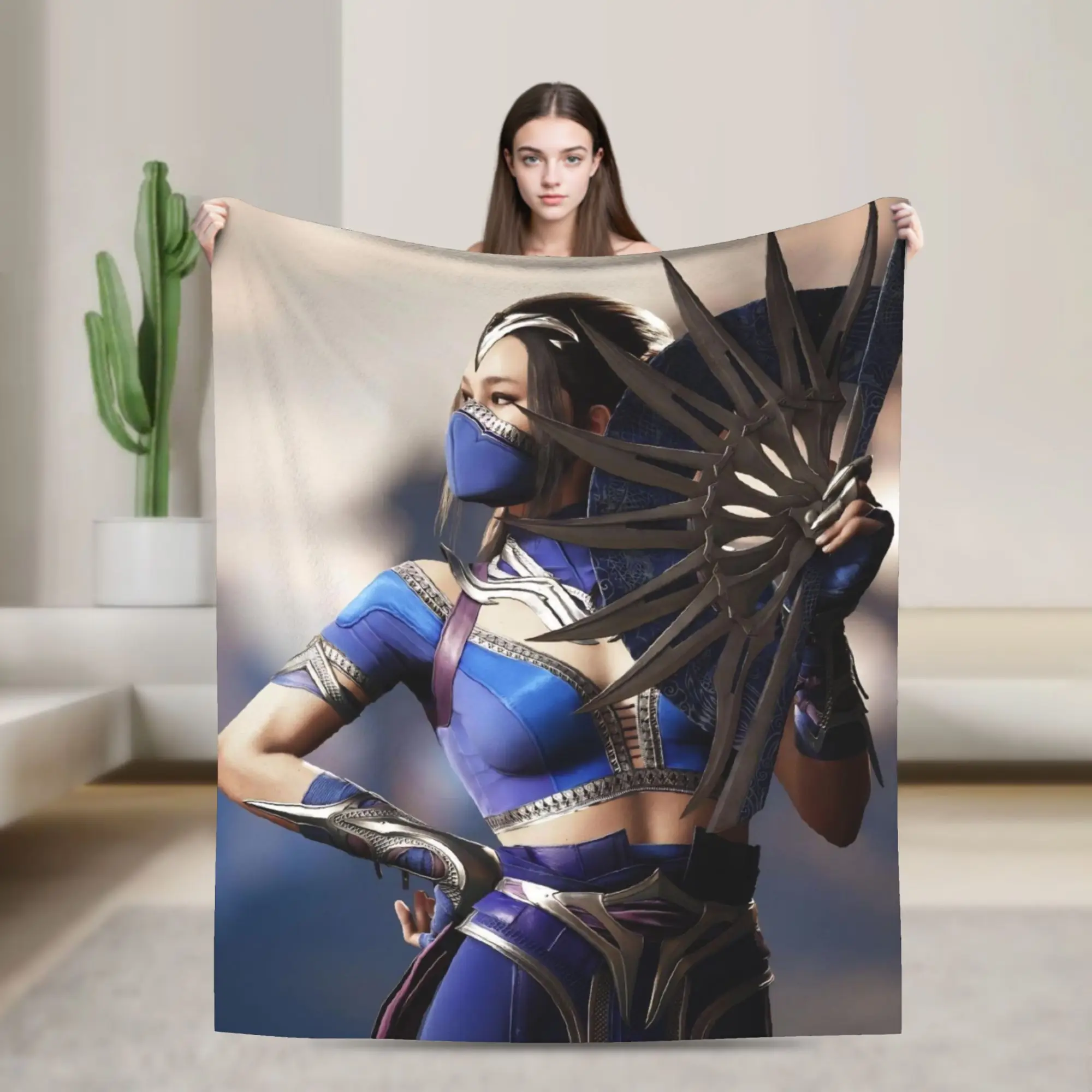 Super Soft Mortal Kombat II Moive 2026 Throw Blanket Premium Fleece Flannel Lightweight  Bed Blanket Cozy Warm Blankets