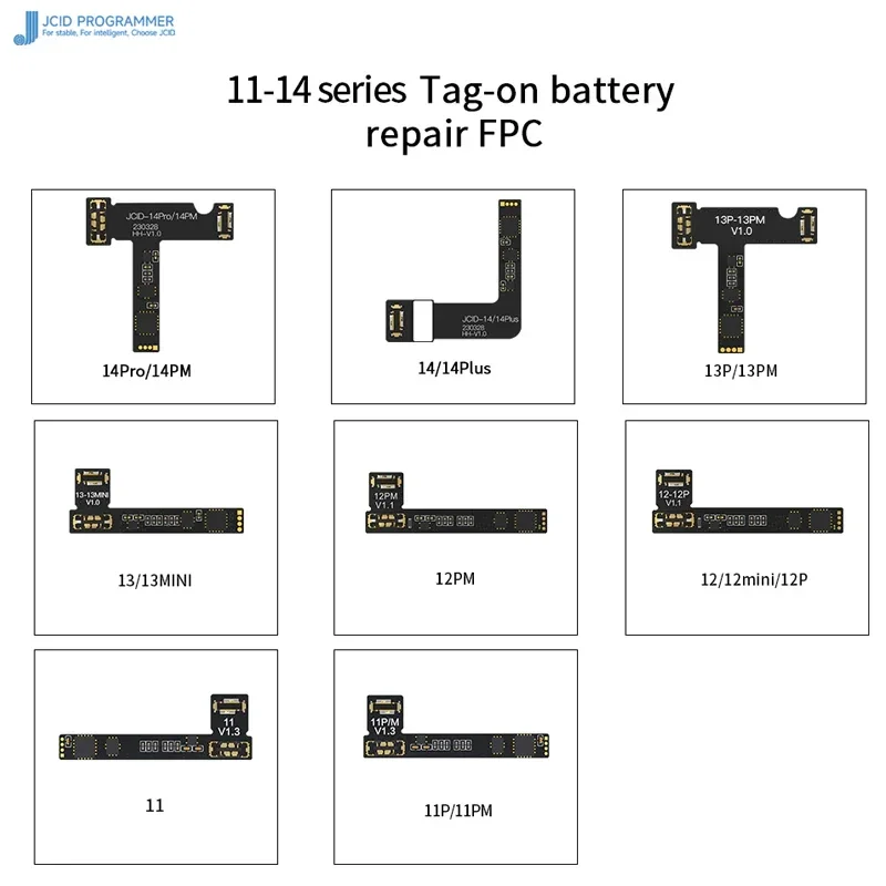 JCID JC V1SE V1S PRO Battery Flex Cable for IPhone 11-14 Pro MaX Battery Data Read & Write Health Warning Error Removal