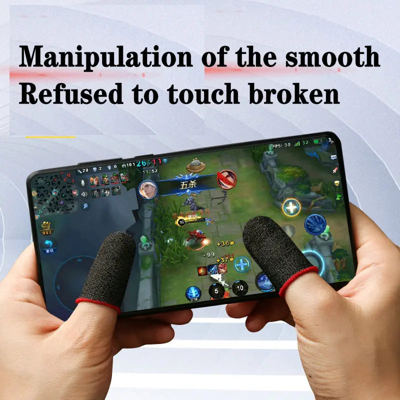 Anti-slip Gaming Finger Sleeve Game Controller Sweatproof Thumb Gloves Breathable Fingertips Mobile Games Touch Screen Finger