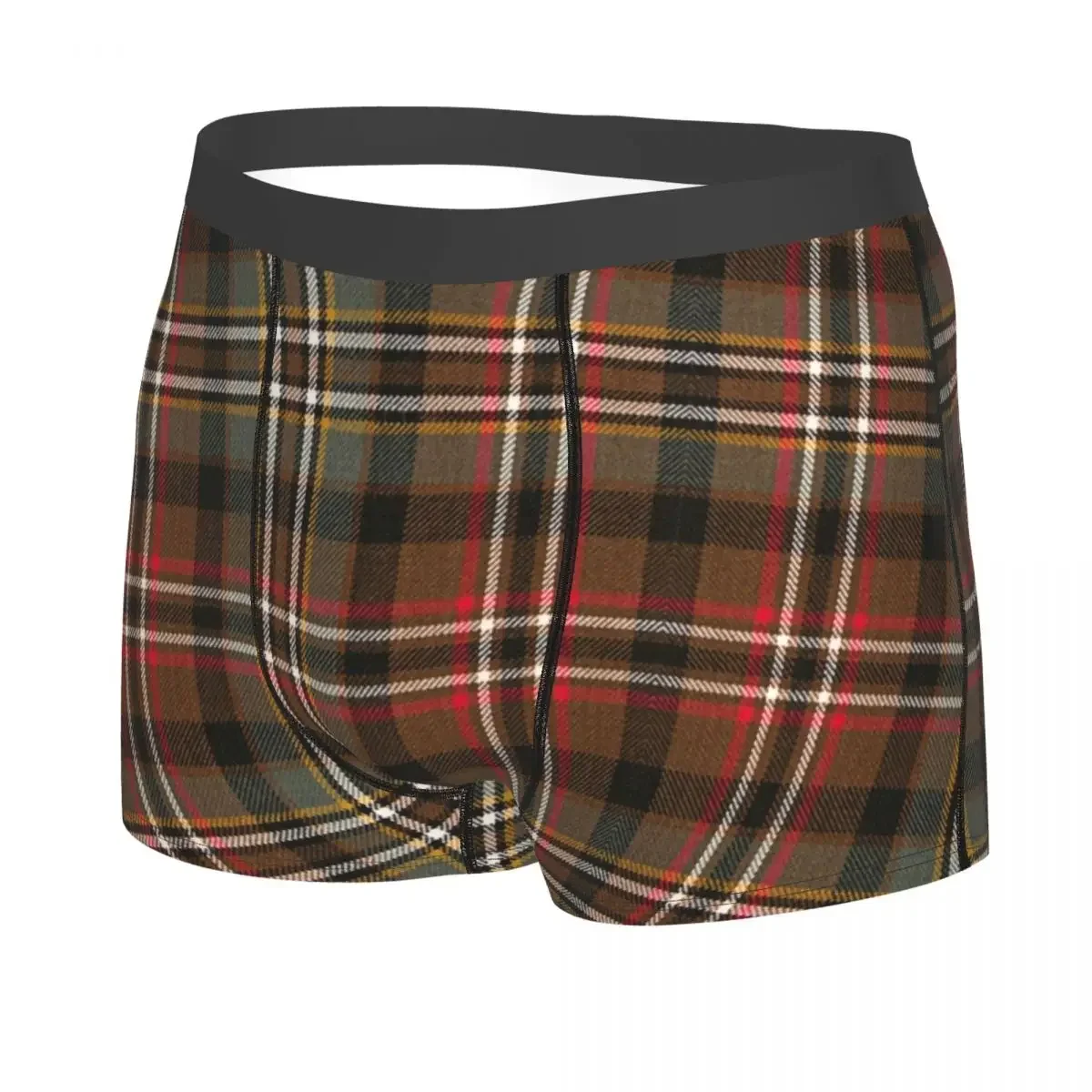 Popular Tartan Plaid Boxer Shorts For Men 3D Printed Male Geometric Gingham Pattern Underwear Panties Briefs Soft Underpants