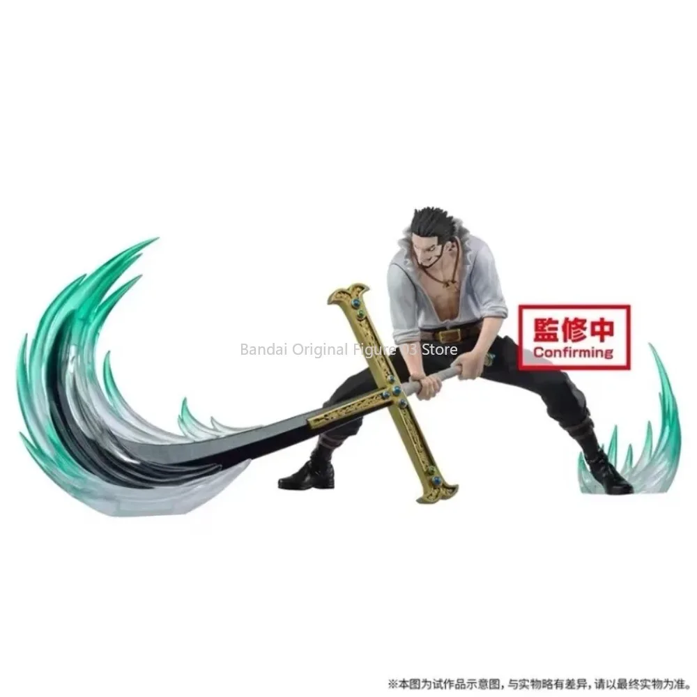 Em estoque bandai banpresto dxf especial uma peça dracule mihawk anime figura de ação brinquedo presente modelo coleção hobby