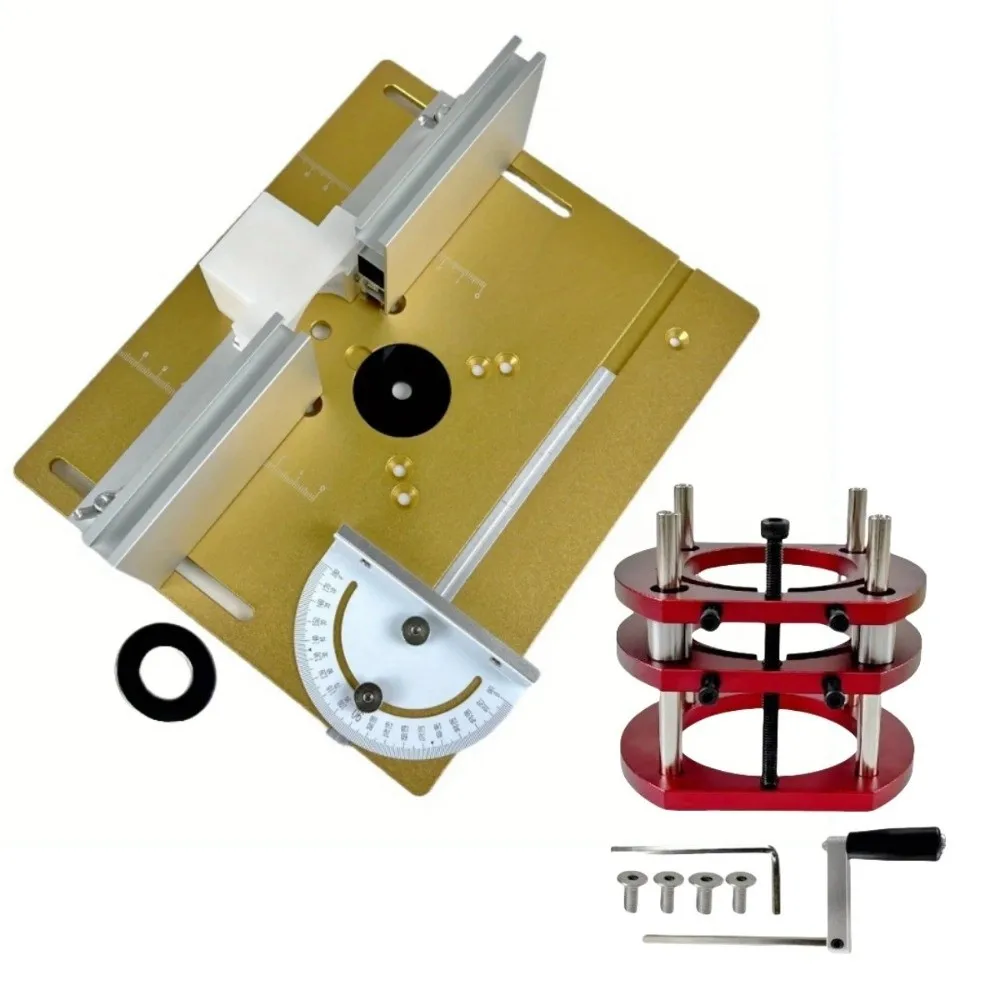 Adjustable Router Lift System Precision Fit Insert Plate Design Router Table Insert Plate Trimming Chamfering Capability