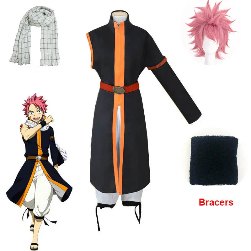 Anime FAIRY TAIL Cosplay Costume Etherious Natsu Dragneel Cosplay Costumes Halloween Carnival Party Scarf Full Sets Costumes