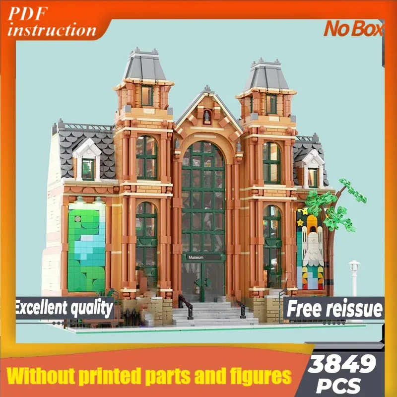 

Модель с видом на улицу Moc, строительные кирпичи, Лондон, природный музей истории, технология, модульные блоки, подарки, игрушки, сборка «сделай сам», Рождество