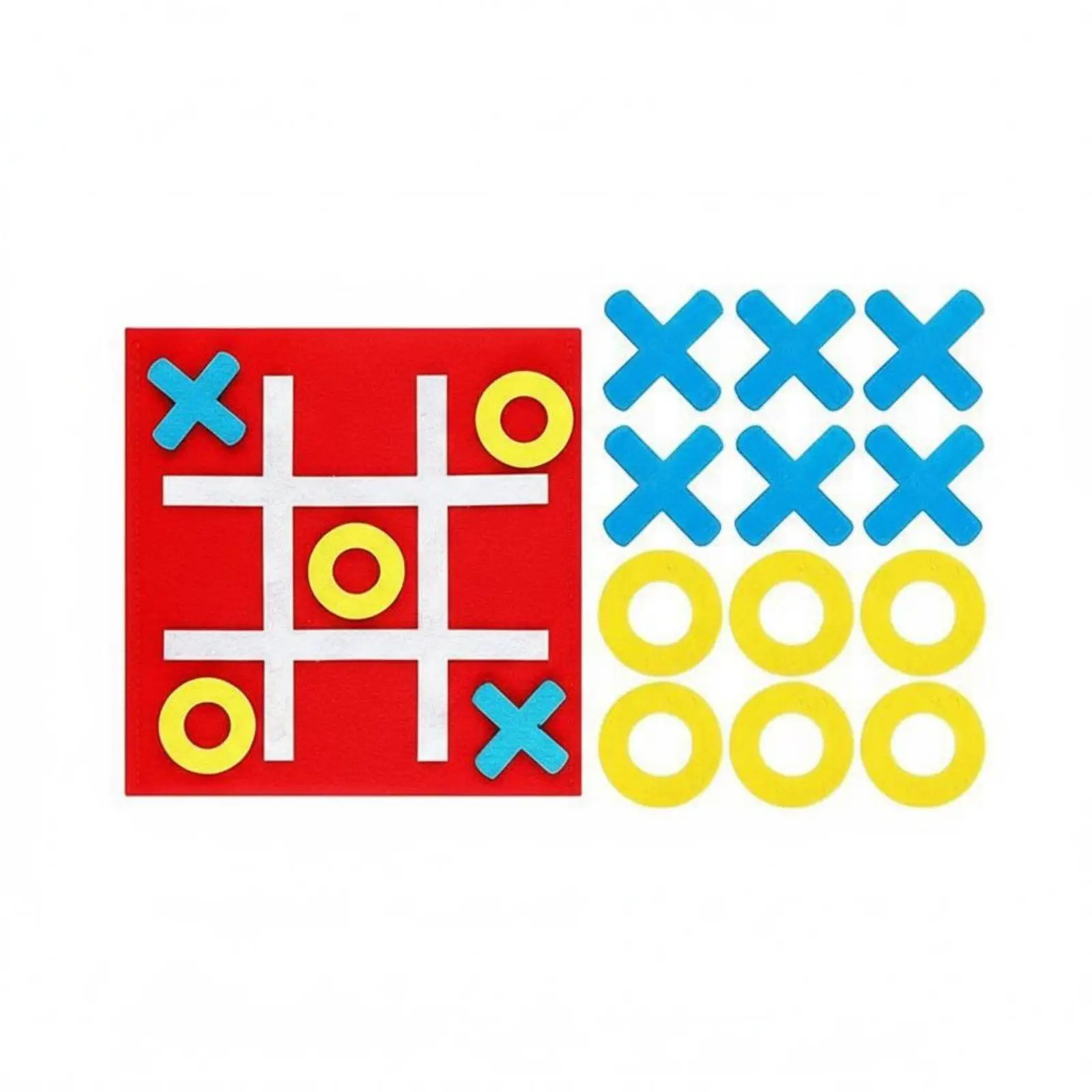 Toe Strategy Board Game, Mini Noughts and Crosses Game Easy to Store Portable Noughts and Crosses Set for Family, Kids,