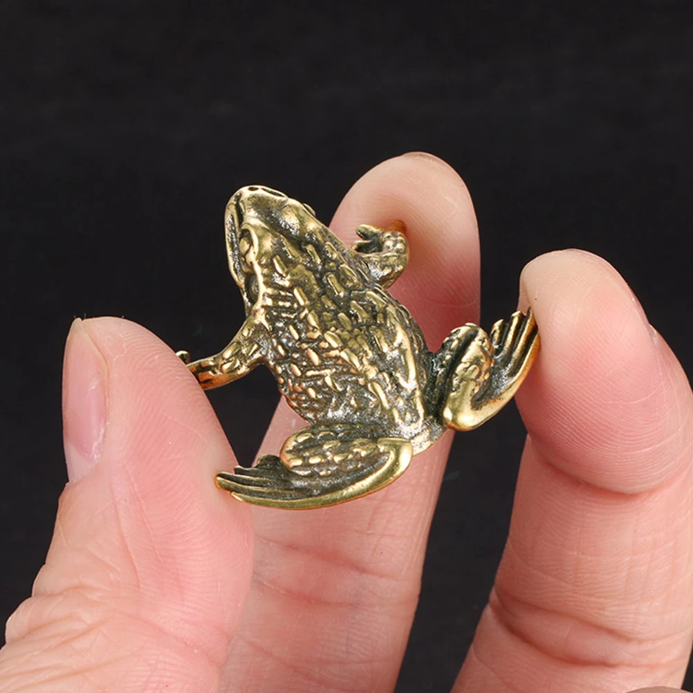 

Copper Ornament Set Home Frog Decor Vintage Animal Sculpture Figurine Desk Brass Frogs Office Retro