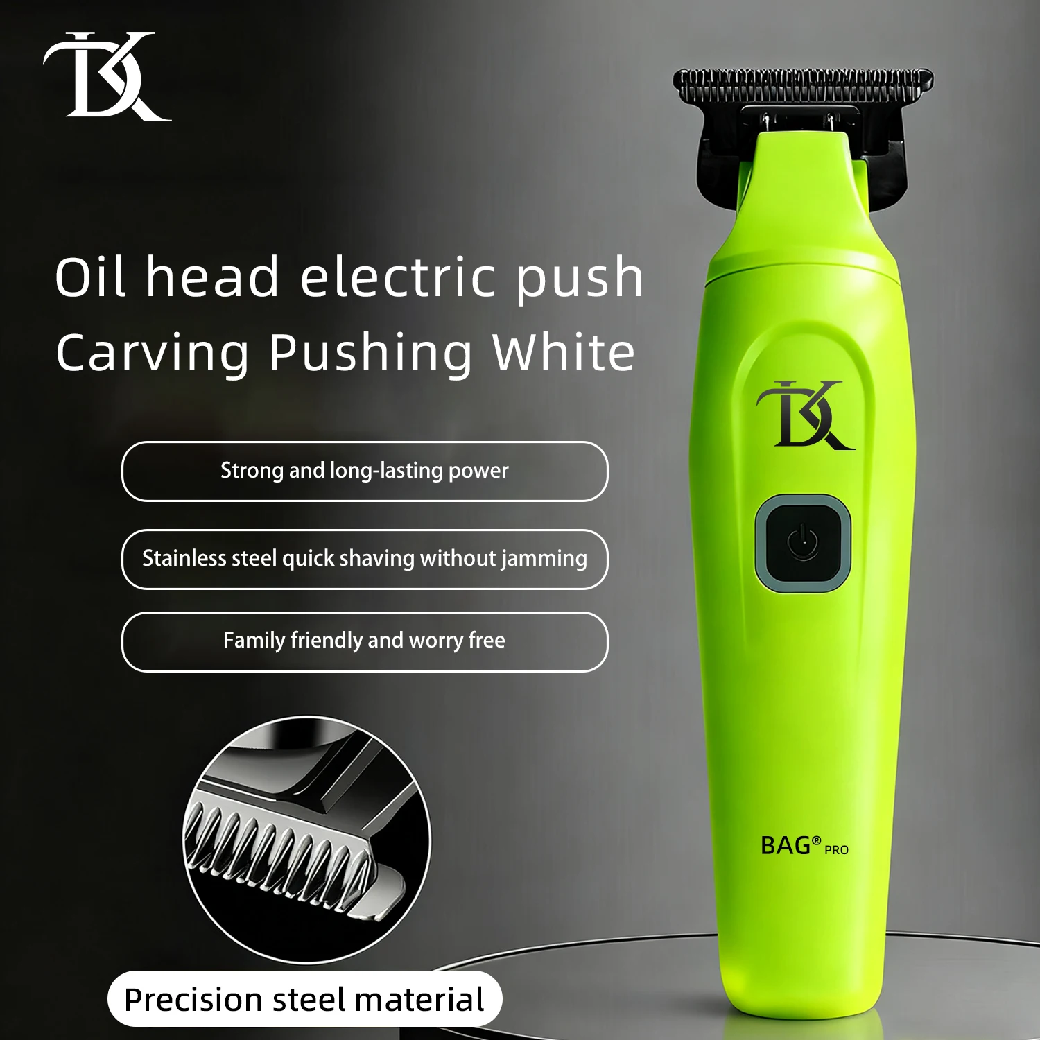 Cortadora de pelo inalámbrica para peluquero, cortadora de acabado eléctrica profesional, DK-01, 0mm, sin huecos