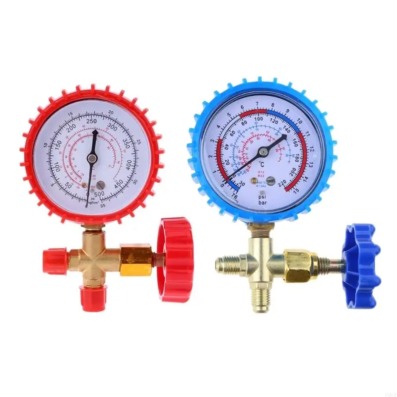 

P0UE 220PSI 500PSI Air Conditioning Refrigerant Recharge Pressure Gauge Manometer