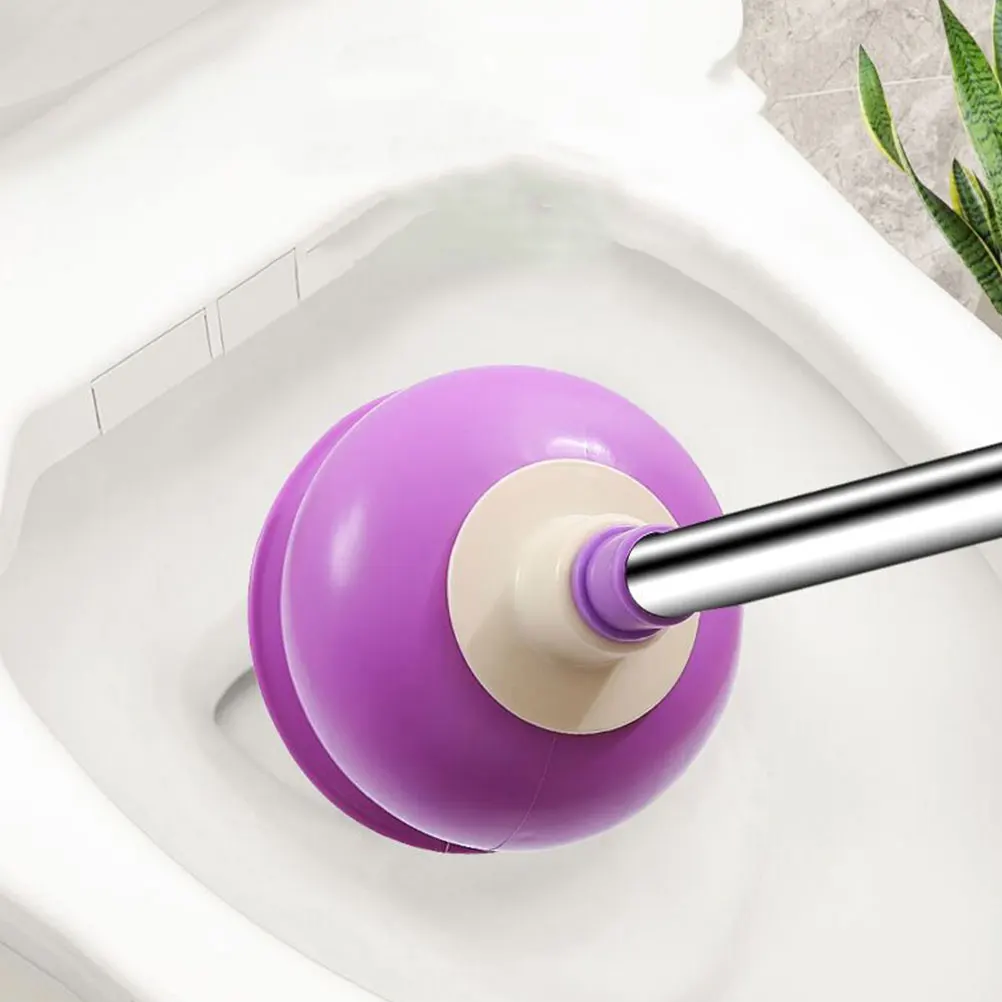 

Toilet Unclog Suction Cup Rubber Sewer Tool Cleaning Accessory Bathroom Tools Stainless Steel Clogging Solver Closestool Premium
