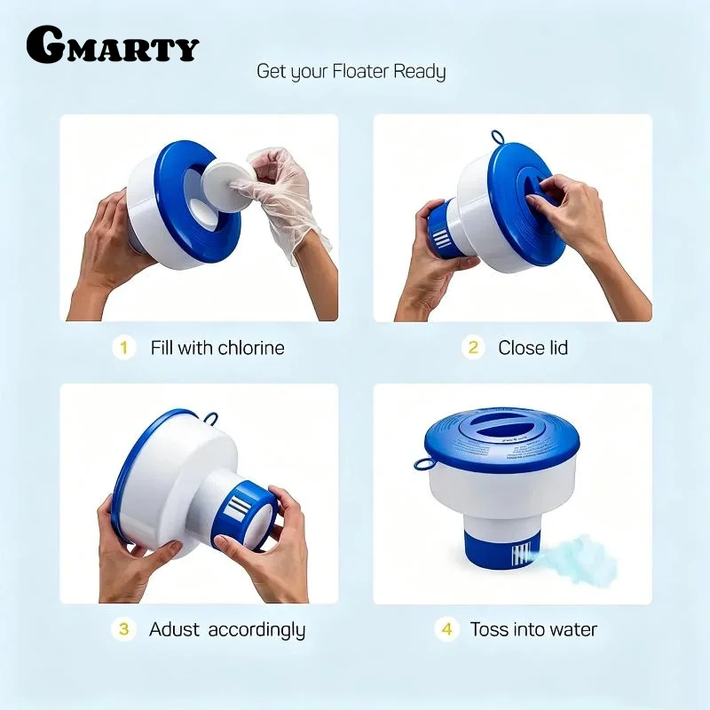 10 Inch Swimming Pool Floating Chlorine And Bromine Tablet Dispenser Swimming Pool Floating Chemical Chlorine Dispenser