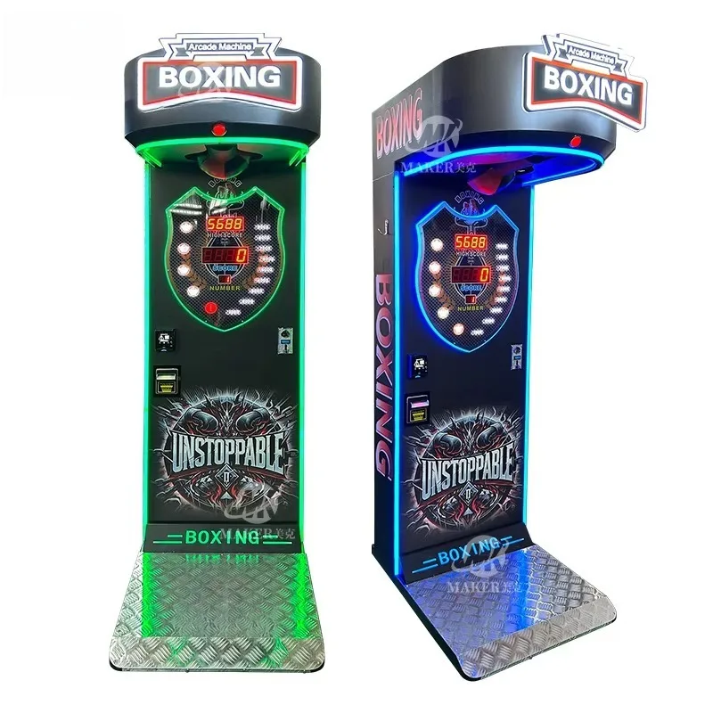 Punching Machine Boxing Game Machine Boxing Arcade Machine LED Display Coin Operated for Entertainment Center OME