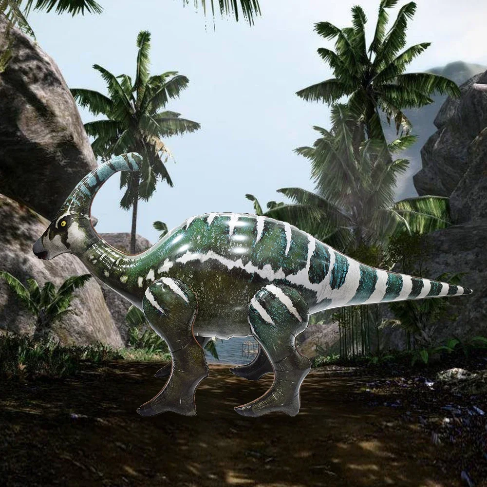 ثلاثية الأبعاد كبيرة المشي ديناصور احباط بالونات الغابة الحيوان بنين حفلة عيد ميلاد الديكورات الجوراسي ستاندنين الاطفال اللعب الهواء Globos #3