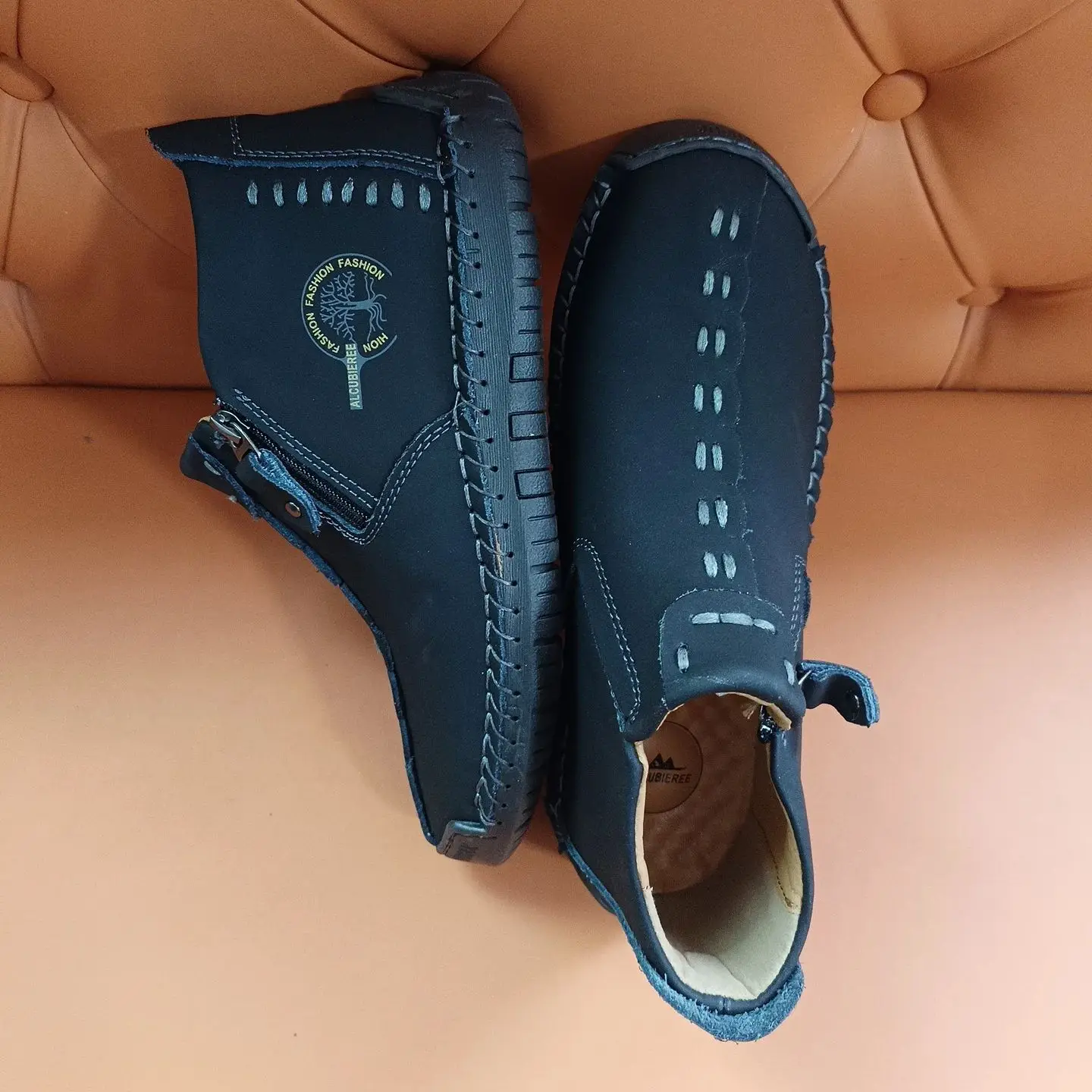 

Lazy versatile men's casual non-slip wear-resistant high-quality leather shoes pedal outdoor shoes popular men's shoes