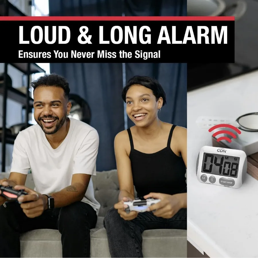 مؤقت أرقام كبير جدًا لخبز الدفعات مع عد تنازلي لمدة 100 دقيقة ووظيفة العد التنازلي وشاشة كبيرة في الدقائق والثواني بصوت عال أ