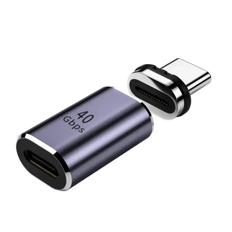 USB4.0 Type-C Magnetic Cable Adapter 40Gbps PD 100W Fast Charging Magnet Micro Plug USB Type C Converter Connector Bent