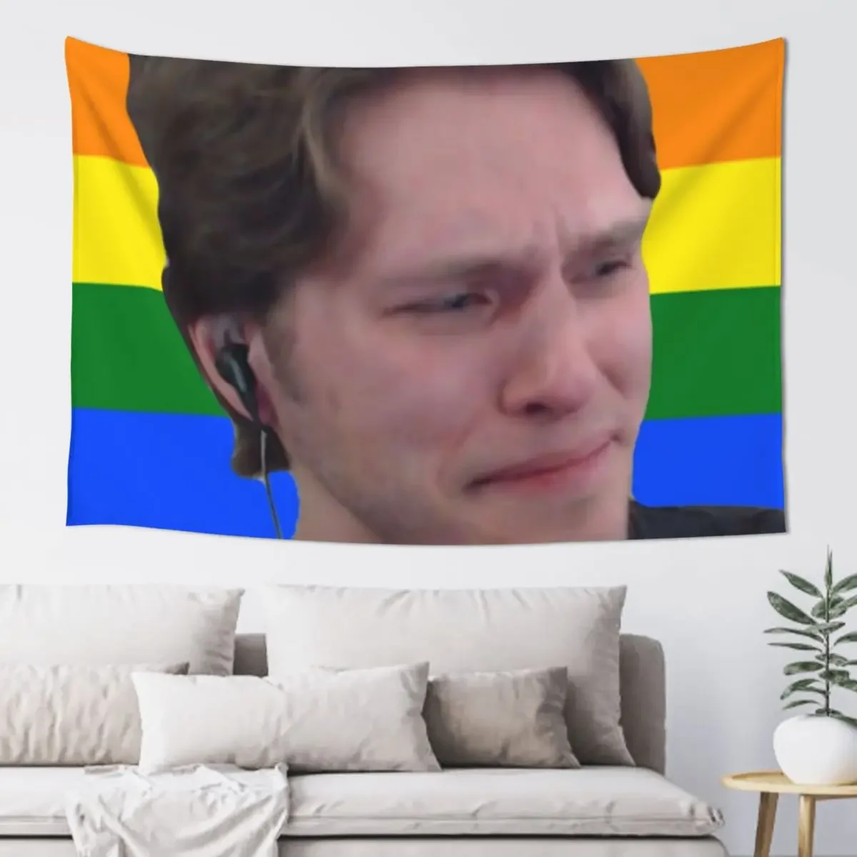 Jerma crying Tapestry Decoration Home Decoration Wall Aesthetic Room Decorations Tapestry