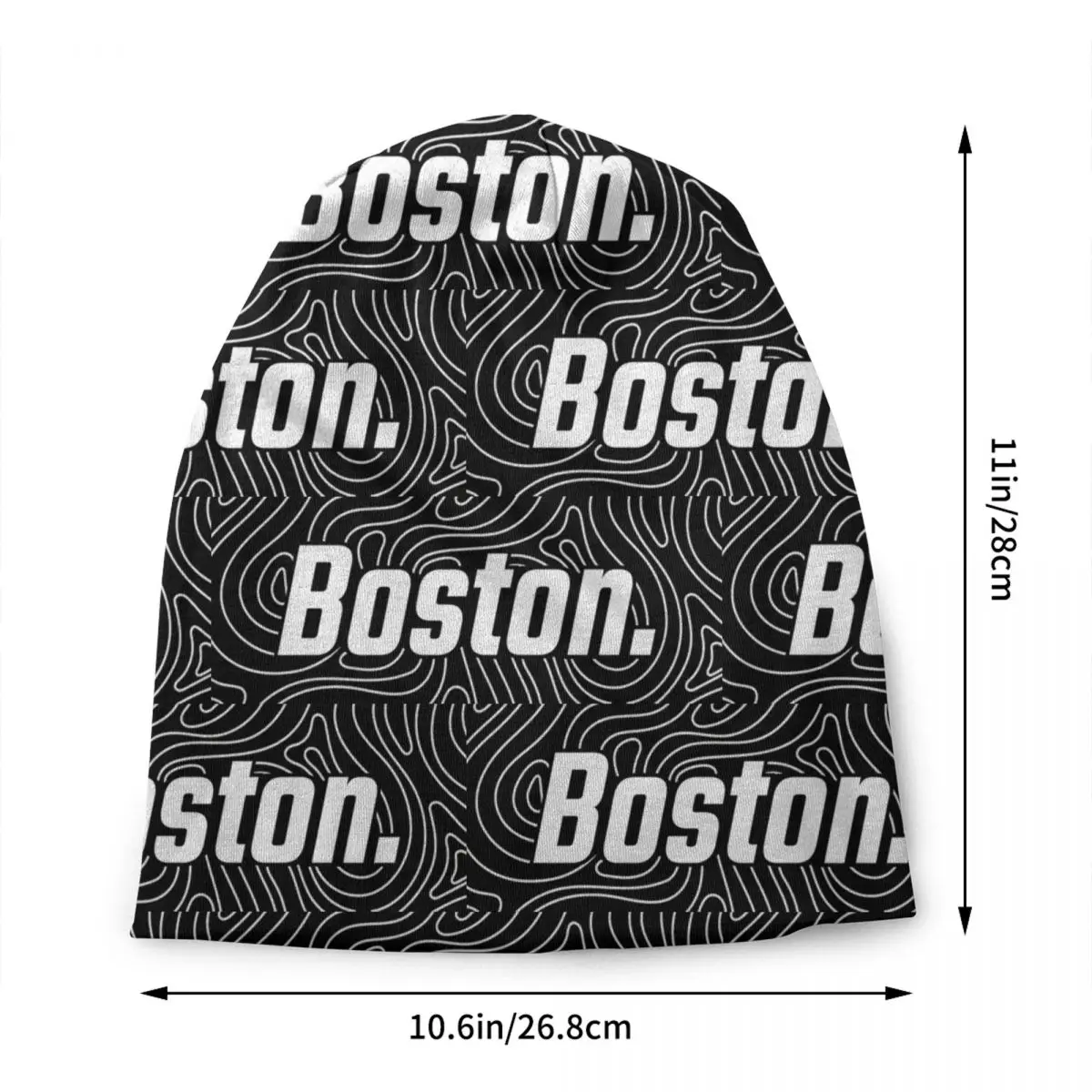 Custom Boston Logo Bonnet Hat Knitted Hat Men Women Fashion Unisex Winter Warm Skullies Beanies Caps