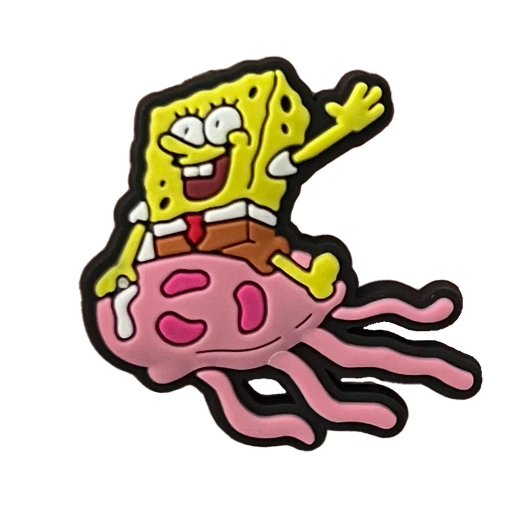 5-30PCS SpongeBob Schwammkopf Schuh Charm Mix Großhandel PVC Dekoration Schnalle Sandale Schuh Abnehmbare Wasserdicht Zu Weihnachten geschenke – Detail 12