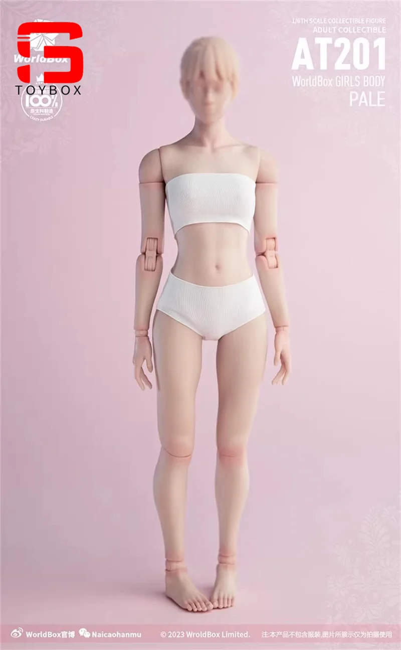 Worldbox 1/6 AT201 AT202 AT203 AT206 AT210 Żeńska Figurka Żołnierza Normalna/Tłusta Noga Biała Jasnobrązowa Skóra Model Zabawka Lalka