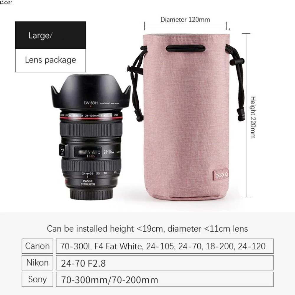 Adjustable Strap Camera Storage Bag Inner Bag Velvet Lining Lens Protective Case Waterproof Handbag Photography Protective Bag
