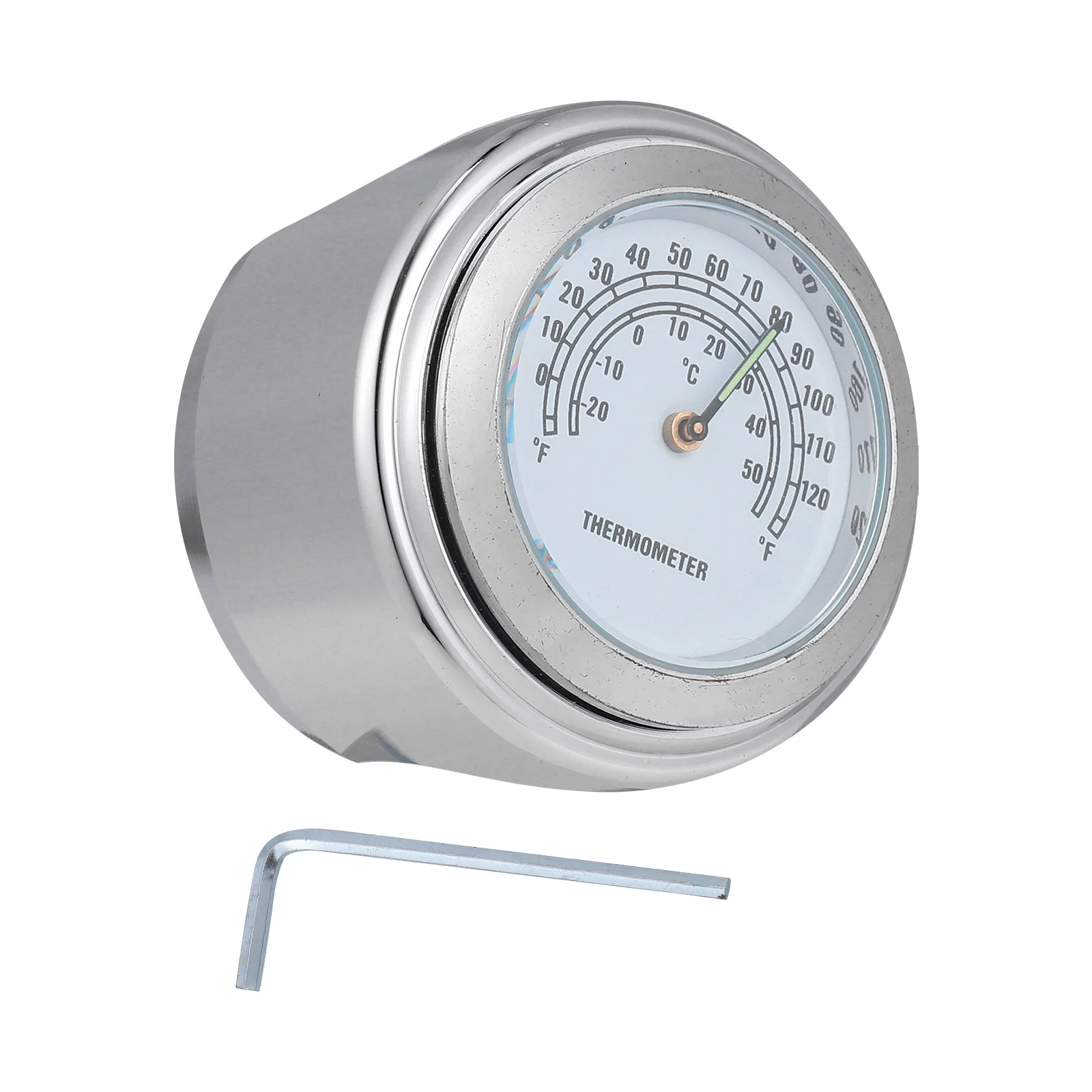 دراجة نارية المقود مقياس درجة الحرارة مقاوم للماء سبائك الألومنيوم مطلي سطح مقاومة للصدمات المقود جبل #2