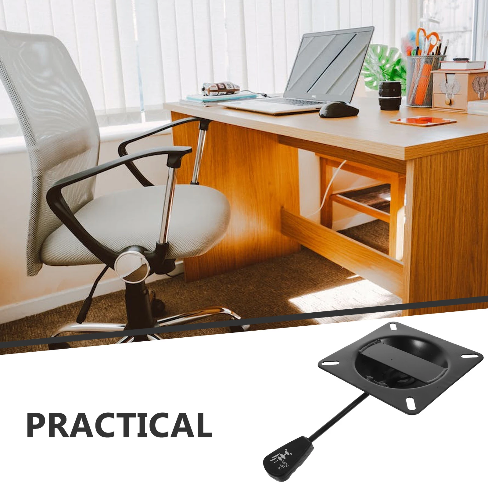 

Steel Chair Swivel Base Replacement Office Seat Pedestal Rotating Mechanism Universal Fit for Computer Desk Chairs