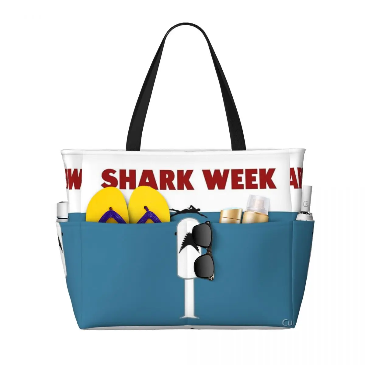 Пляжная дорожная сумка Shark Week, сумка-тоут, модная спортивная сумка через плечо для взрослых с мультистильным рисунком