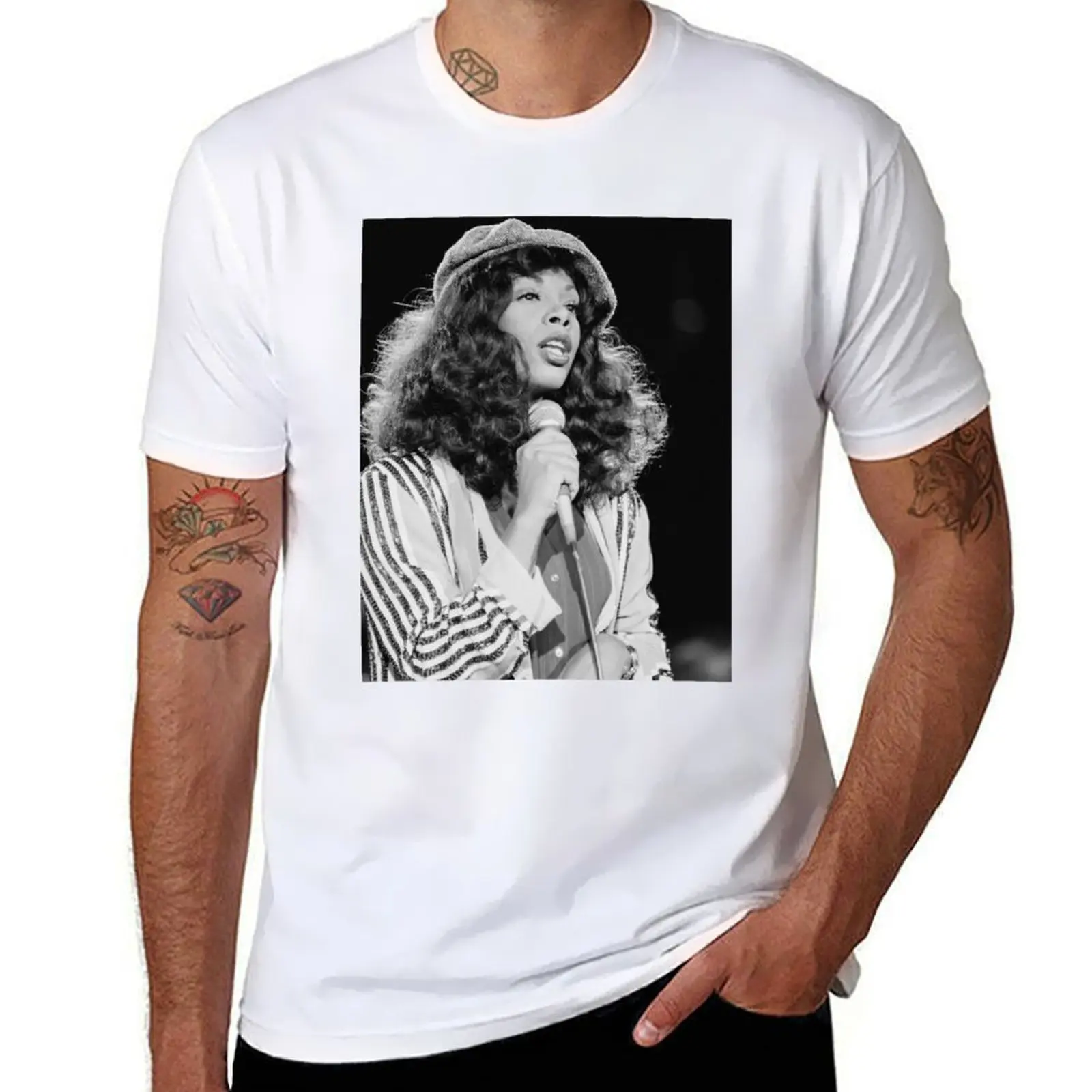 

Donna Summer T-Shirt Basic Casual Wear Short Sleeve Top