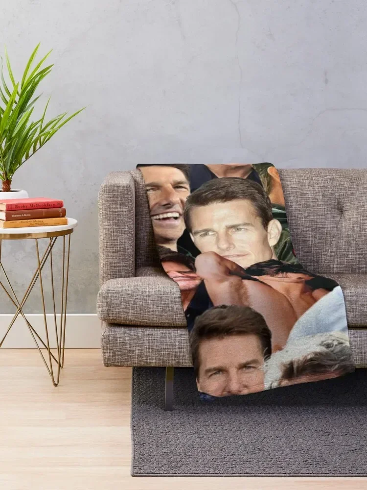 tom cruise photo collage Throw Blanket For Sofa Thin Nap Camping Bed linens Stuffeds Blankets