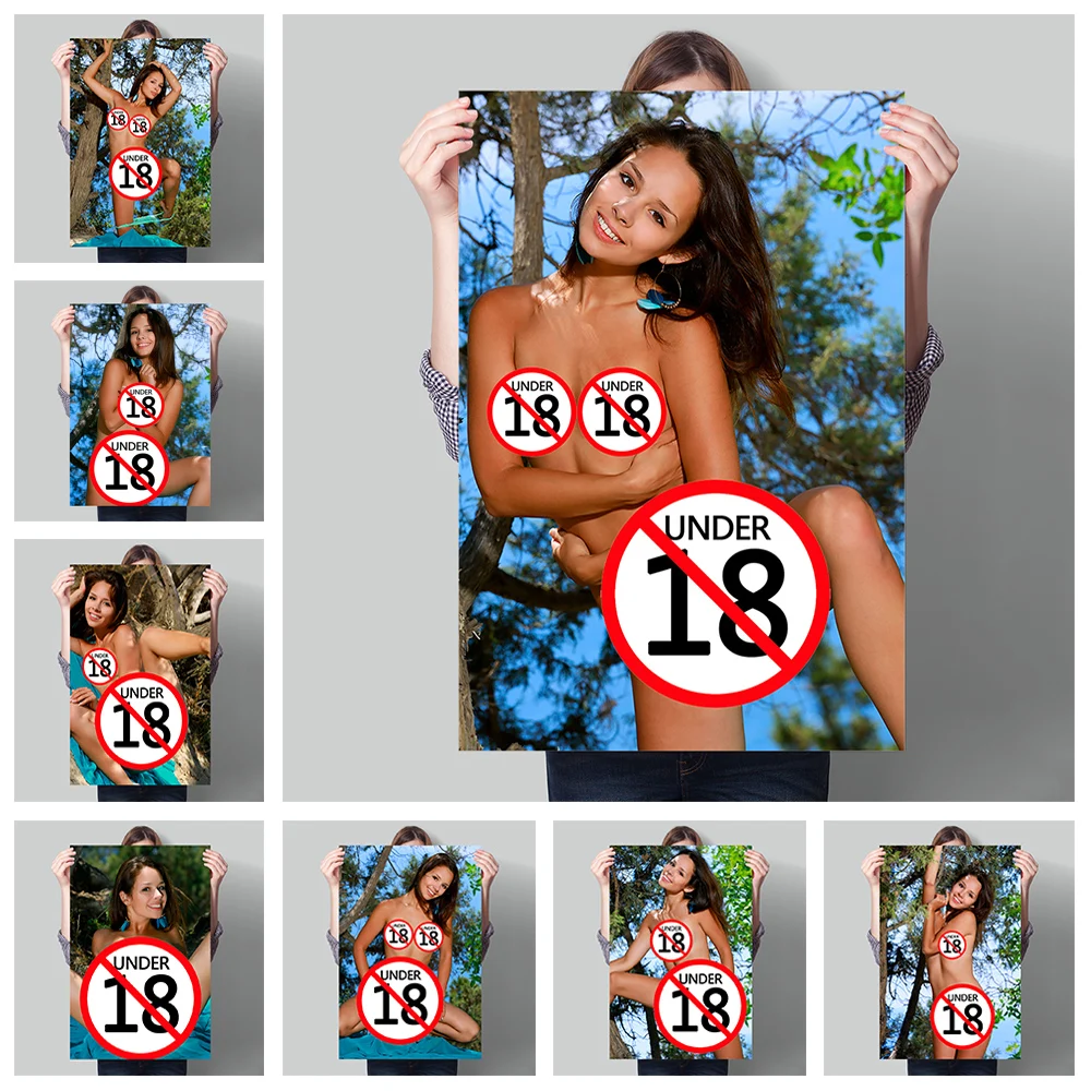 Sexy Naked Girl Poster Aesthetic Art Nude Woman Uncensored Pussy Canvas Painting Prints Wall Decoration Home Bathroom Decor