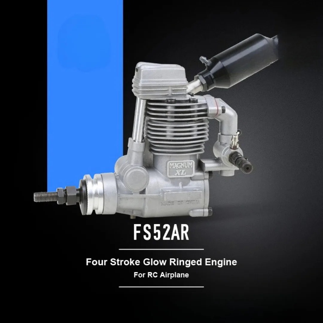 

FS52AR 52 Class Metal Engine 8.56cc Four Stroke Single Cylinder Engine Fixed Wing Model Aircraft Methanol Engine Model Kit
