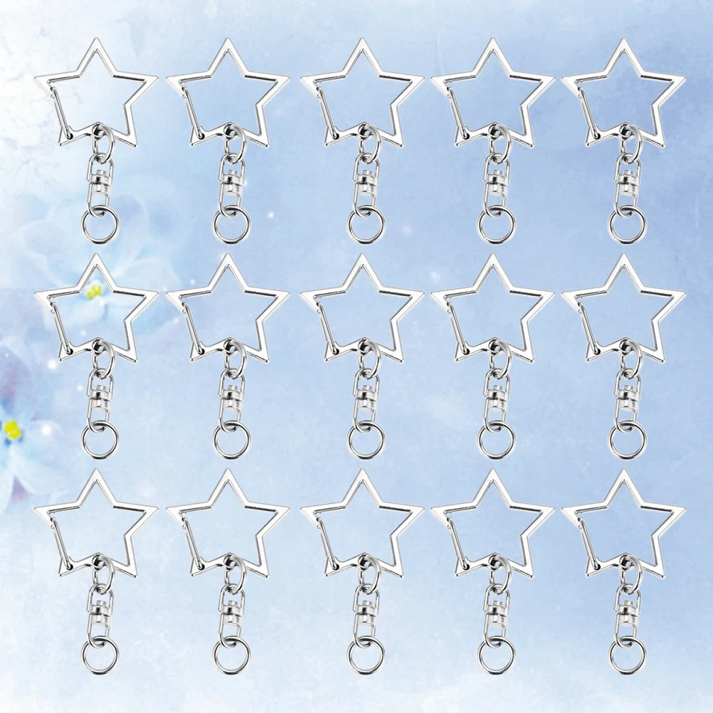 

48pcs Pentagram Keychain High-end Alloy Metal Keyring Durable Lightweight Gift Party Banquet Date Christmas New Year Wedding Key