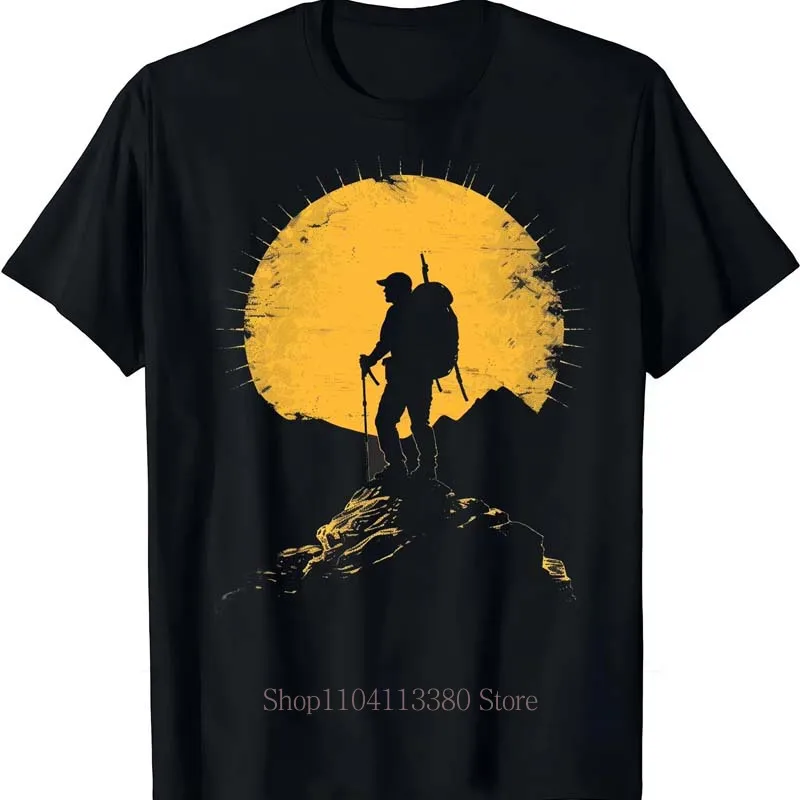 Mountain Challenge Pattern Print T-shirts Men Summer Casual Fashion Sports Tops Loose Harajuku O-Neck Short Sleeve Cotton Tees