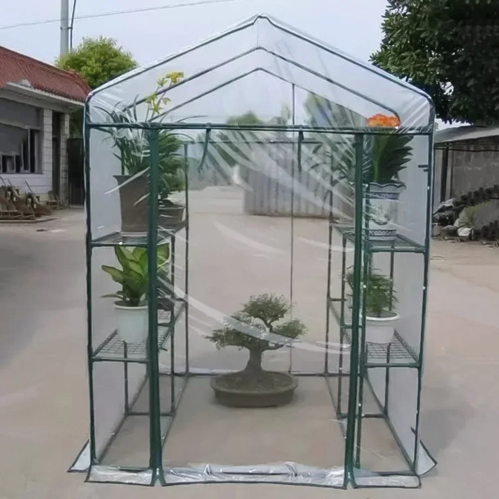 1pc Greenhouse PVC Cover For Indoor/Outdoor Green House Balcony Greenhouse PVC Cover Plant Protector Without Bracket Garden Tool