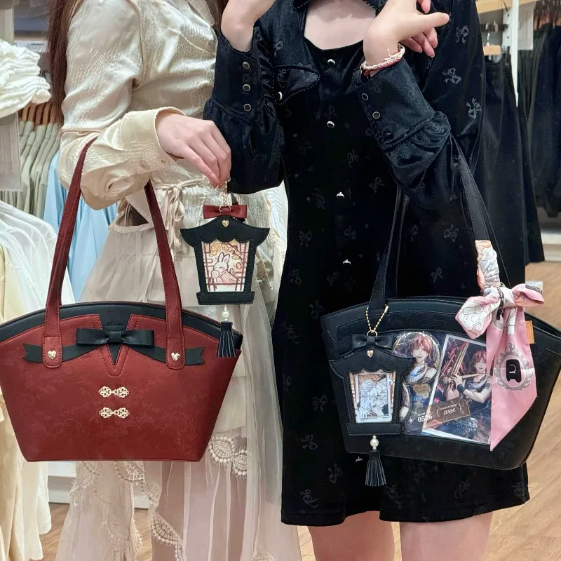 Original LTA Bag Antique Style Pain Bags Embroidered Single Shoulder Crossbody Bags Women Large Capacity Tote Bag for Commuting